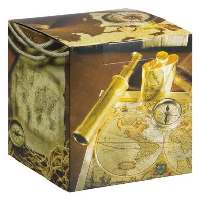 Подарочная цветная коробка для кружки "Путешествие" мужская