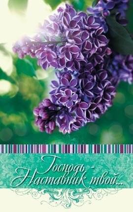 Открытка средняя с блёстками (15,5*9,5 см) - Господь - Наставник твой №257