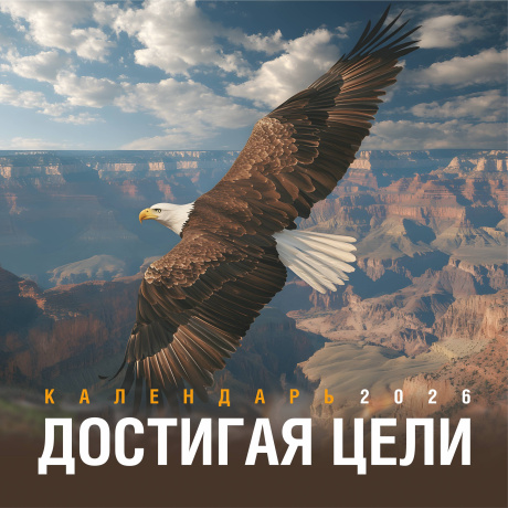 Календарь перекидной на скобе Мужской "Достигая цели" на 29*29 см на 2026 (планер) на 12 листах