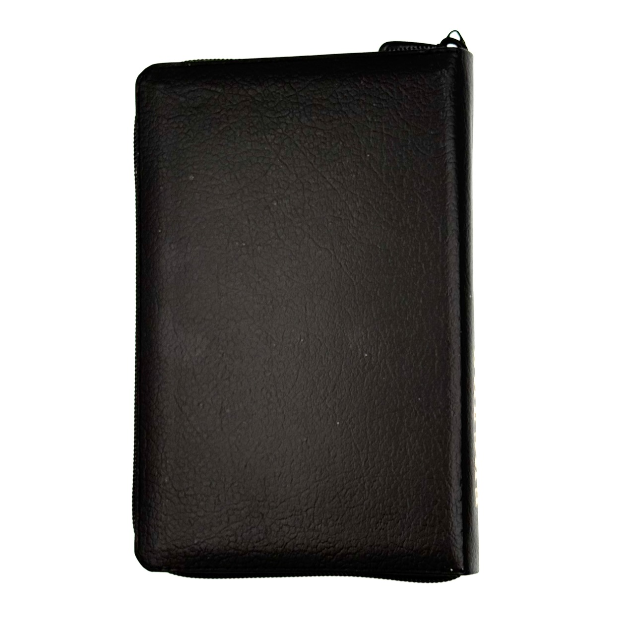 Библия 048 zti код 25048-1  дизайн "Библия с вензелем", кожаный переплет на молнии с индексами, цвет черный пятнистый, формат 125*195 мм