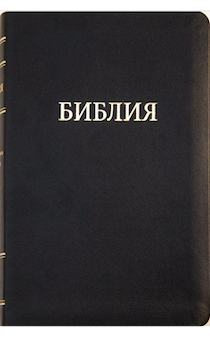 БИБЛИЯ 047ti формат переплет из эко кожи, цвет черный, золотой обрез, средний формат, 135*185 мм, хороший шрифт), код 11453
