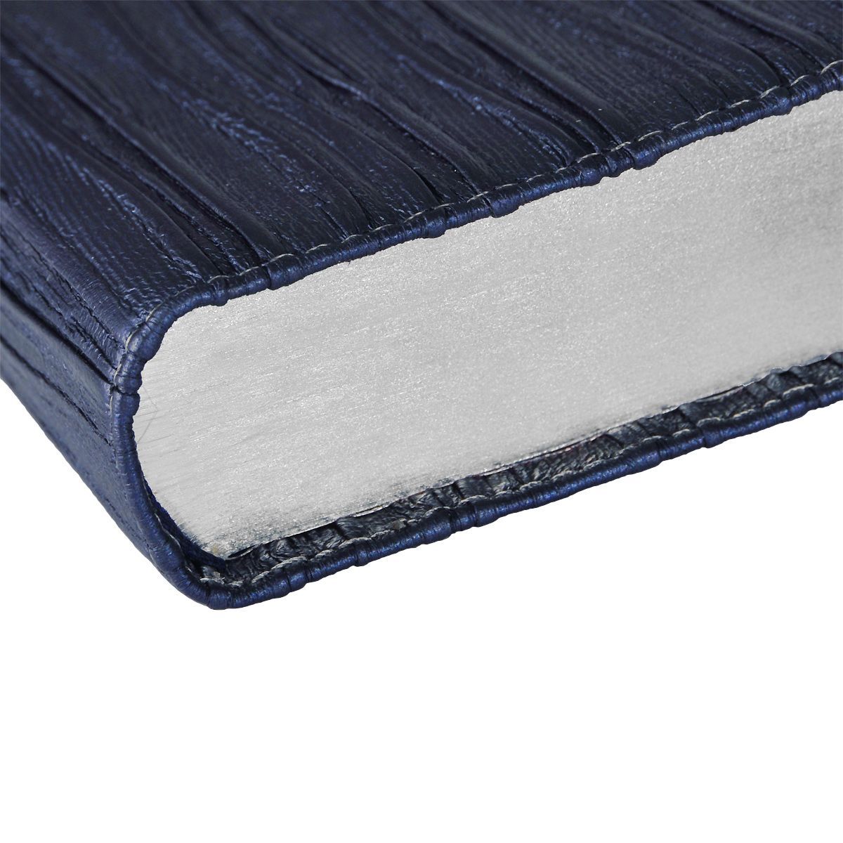 Библия 045DR тканевый переплет, фактура под водоросли, цвет темно-синий,  код 1301