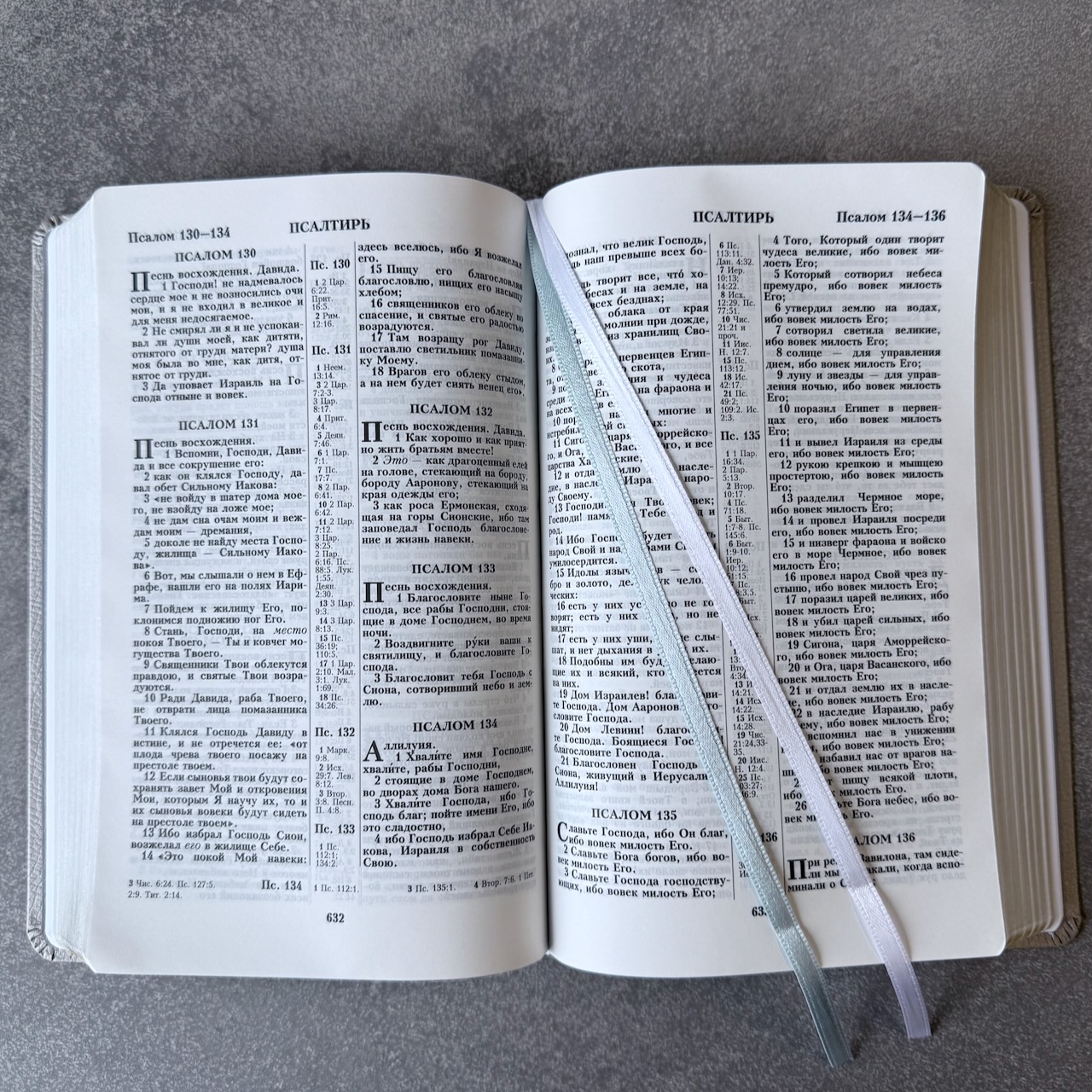 Библия 055 код 25055-65 дизайн "Библия с вензелем", переплет из эко кожи, цвет серебристый, средний формат, 143*220 мм