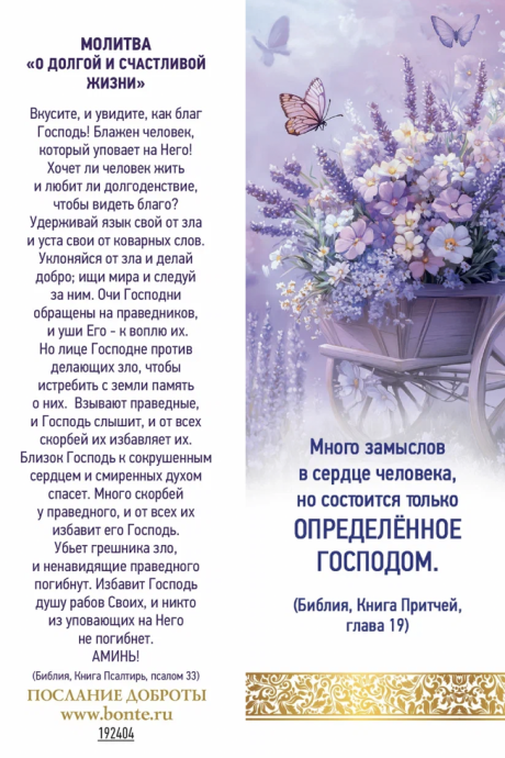 Закладка Много замыслов в сердце человека, но состоится только определённое Господом Пр 19.  192404