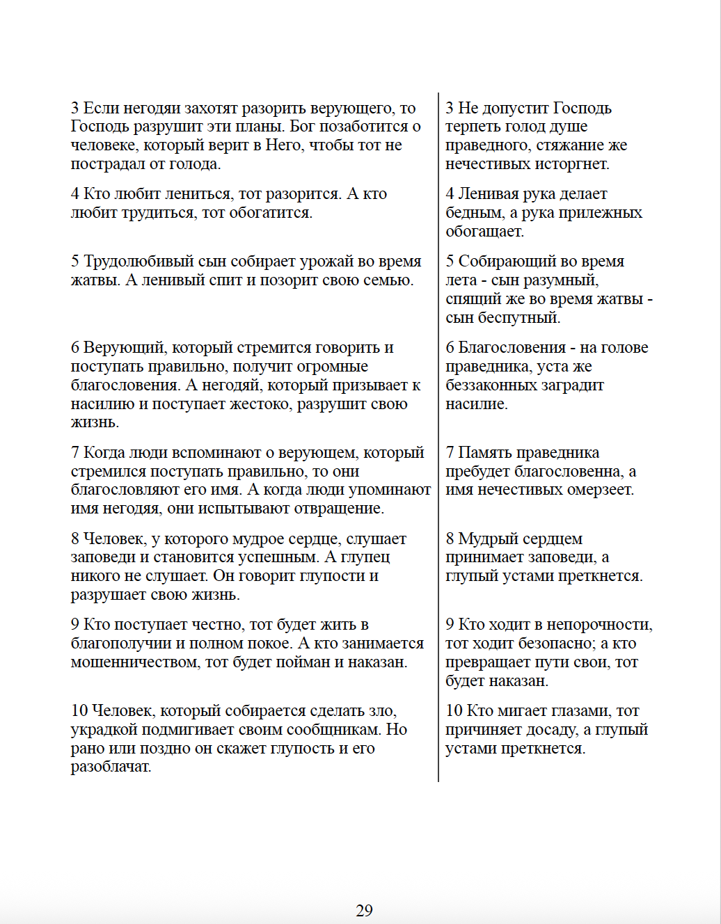 Книга Притч. Понятная Библия на современном языке. Расширенный перевод с параллельным текстом Синодальной Библии.