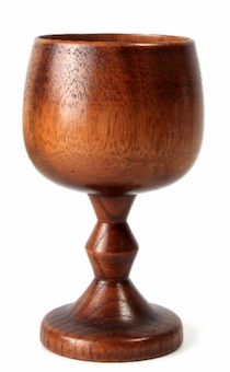 Чаша для причастия деревянная (Высота 13 см, объем 150 мл) цвет темно-коричневый