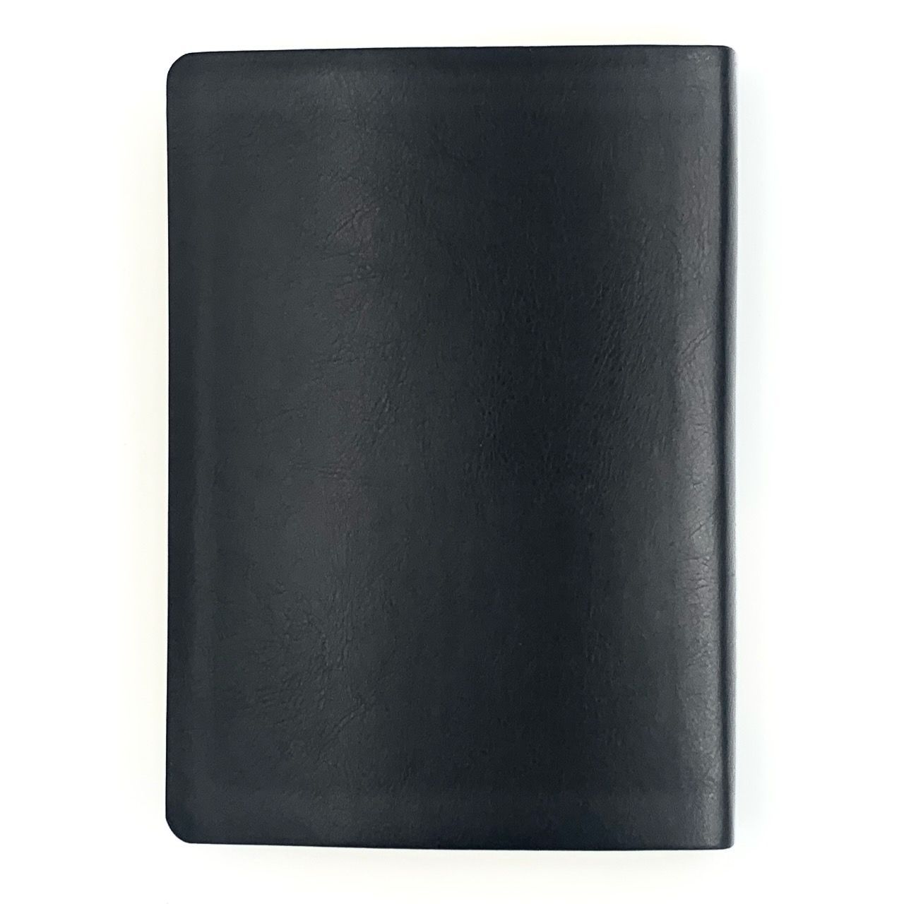 Дисконт небольшая деформация на обложке и внутри страниц. Библия 076 код 23076-38,  дизайн "библия с вензелем", переплет из искусственной кожи, цвет черный, размер 174x243 мм