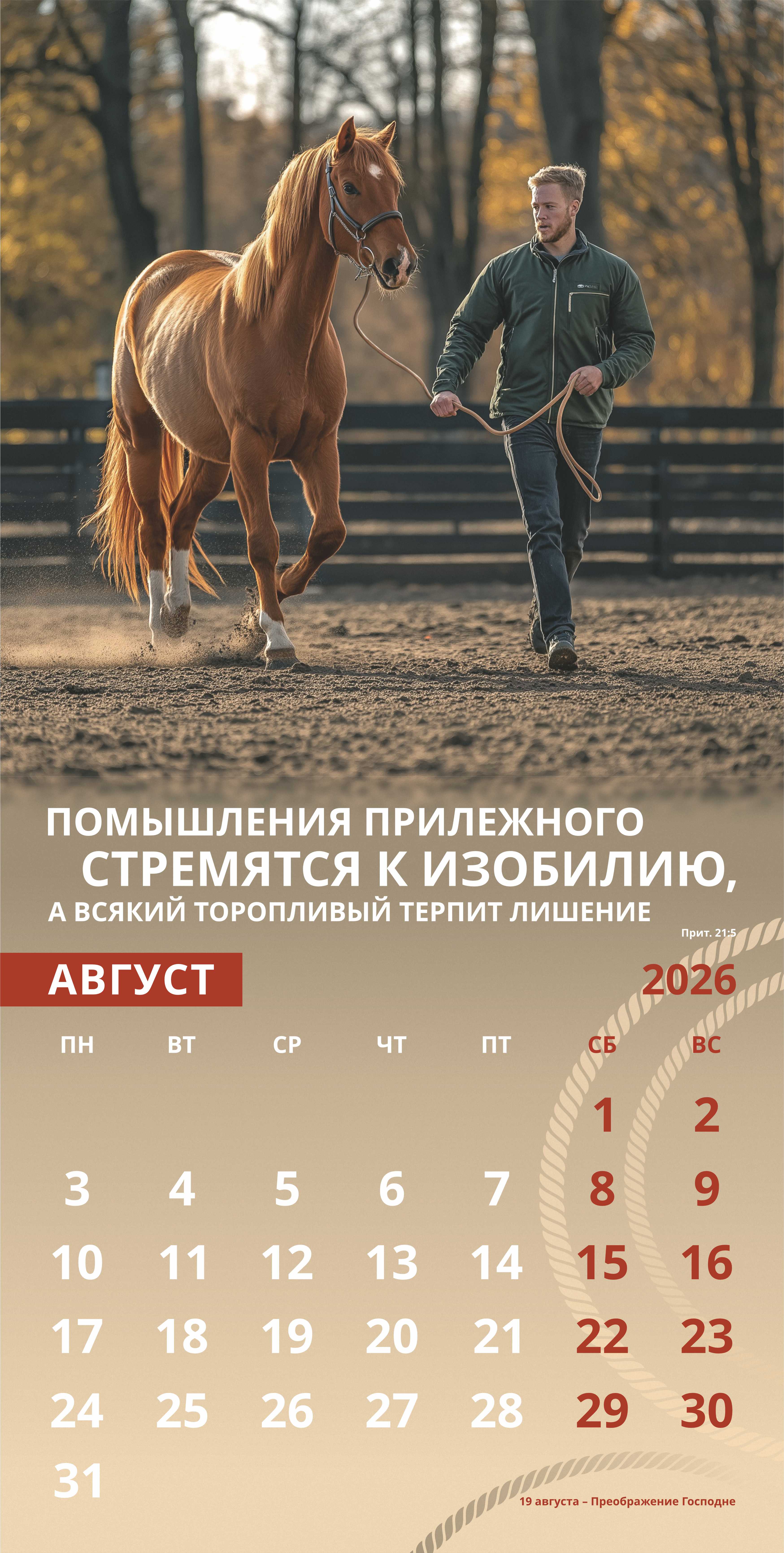 Календарь перекидной на скобе Мужской "Достигая цели" на 29*29 см на 2026 (планер) на 12 листах