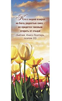 Закладка Кто с верою взирал на Бога, радостью сиял, - не придется таковым сгорать от стыда. Пс 33/ оборот Молитва "Любовь Твоя лучше жизни, Господи" 161404