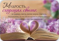 Календарь карманный на 2026 год "Мудрость, сходящая свыше, во-первых, чиста, потом мирна, скромна, послушлива, полна милосердия и добрых плодов, беспристрастна и нелицемерна" Иак 3:17