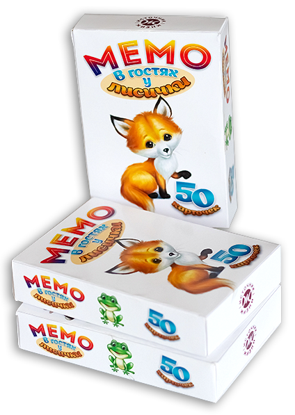 Развивающая игра для малышей (для детей 5+) "В гостях у лисички" (50 карточек)