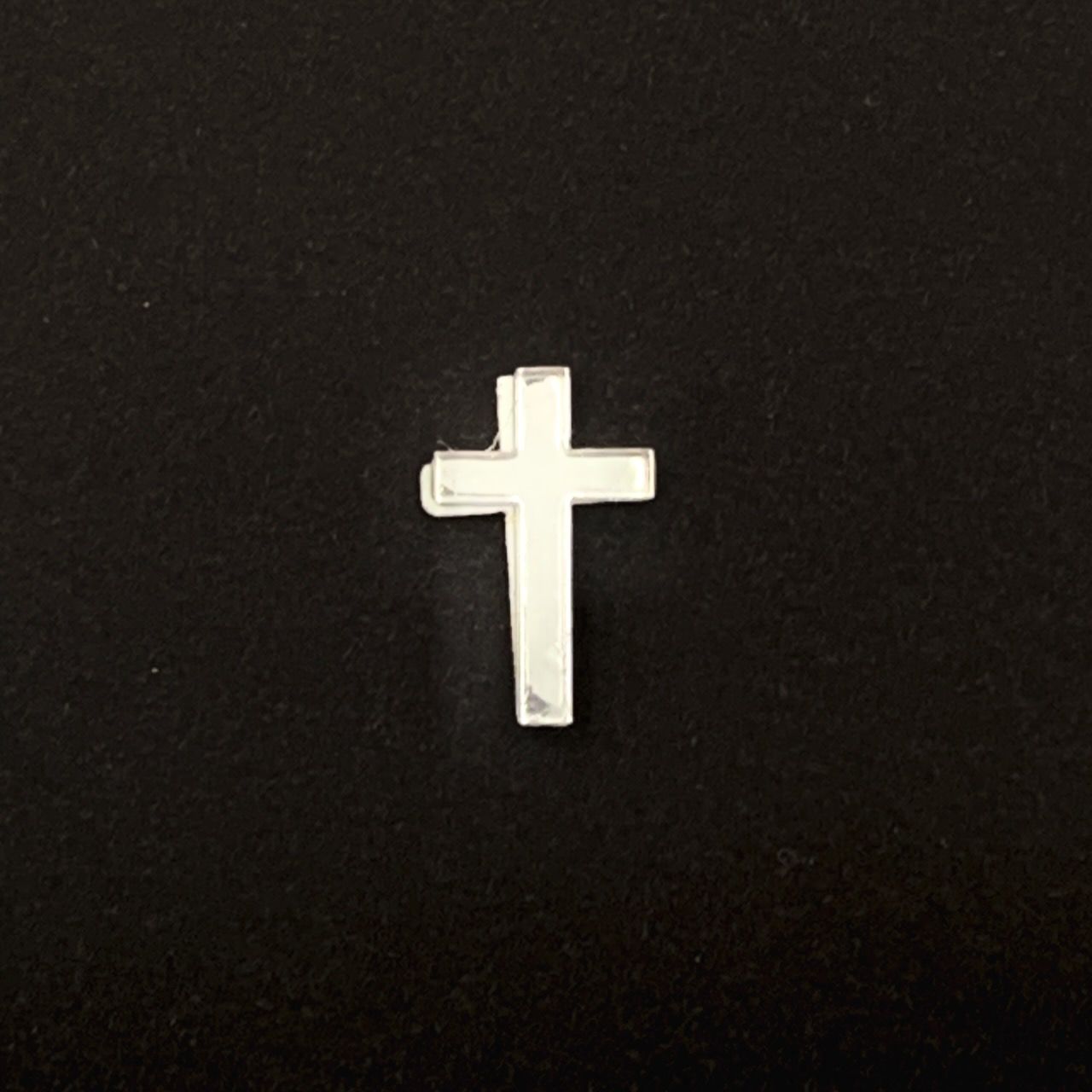 Наклейка "Крест" пластик 1,2*0,7 см, толщина 3мм, цвет золото