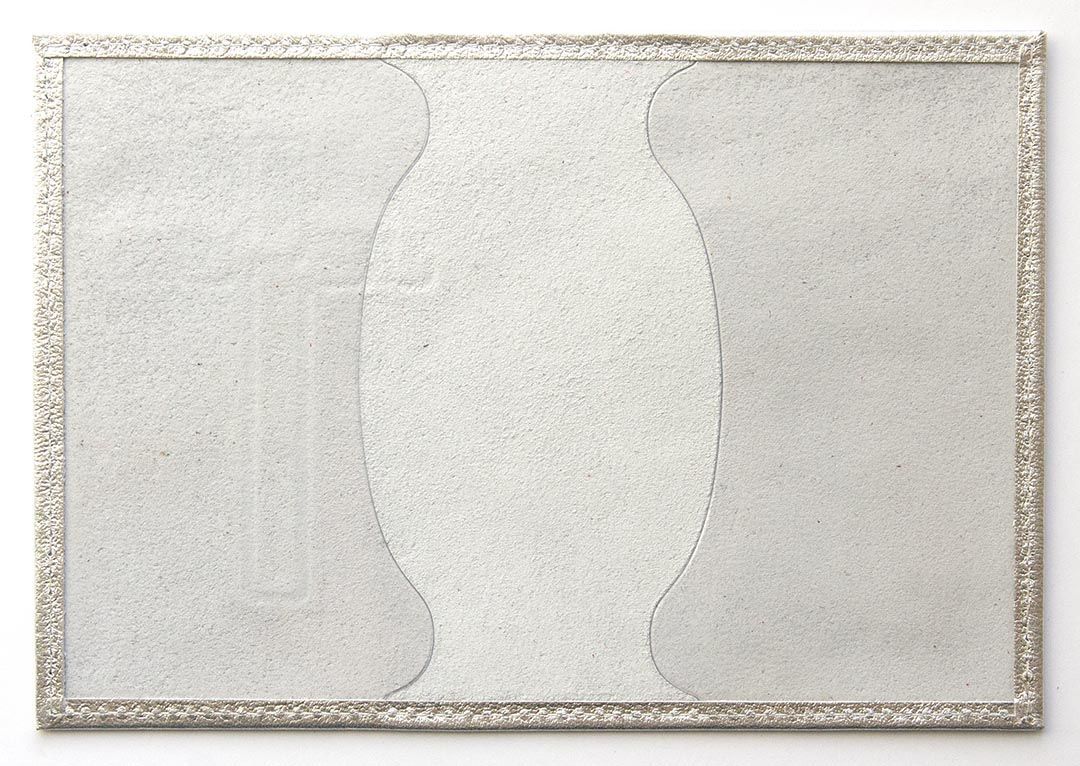 Обложка для паспорта (натуральная цветная кожа) , "Крест-Jesus" термопечать, цвета серебристый