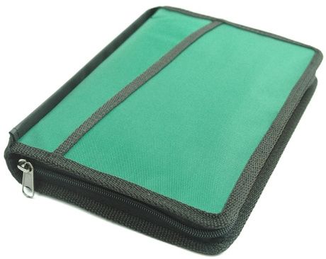Чехол-сумка с ручкой на молнии для библии из гидронейлона цвет изумрудный, размер 14*20 см. Для библии 043-046 формата (12,5х18см)