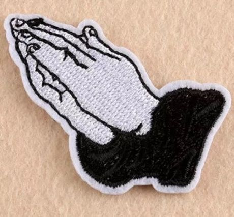 Нашивка для одежды, сумки - "Руки молящегося", размер 5,8 на 4,2 см
