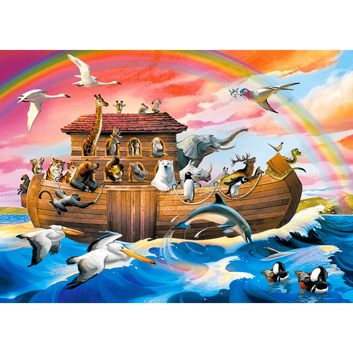 Пазл "Ноев ковчег", размер в собранном виде 32*23 см, 60  пазлов, для детей 5+