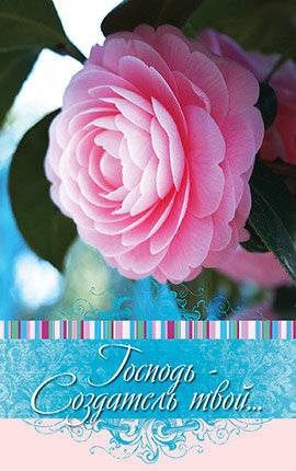 Открытка средняя с блёстками (15,5*9,5 см) - Господь - Создатель твой. №235