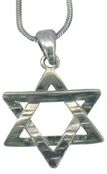 Кулон металлический "Звезда Давида", цвет: серебро