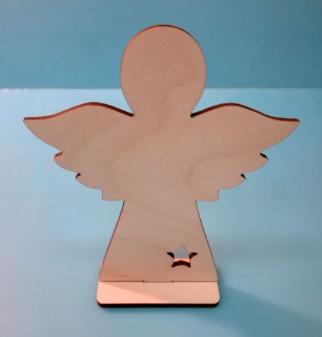 Настольный деревянный 3Д сувенир "Ангел", размер 11х12,5 см, для самостоятельного разукрашивания,