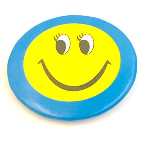 Значок "Смайлик" цвет синий, диаметр 4,5 см