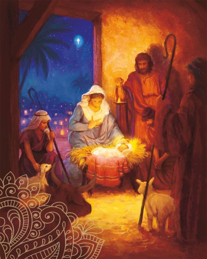 Библия о Рождестве (бордовая). Карманный вариант. На подарок