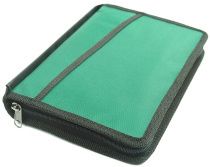 Чехол-сумка с ручкой на молнии для библии из гидронейлона цвет изумрудный, размер 14*20 см. Для библии 043-046 формата (12,5х18см)