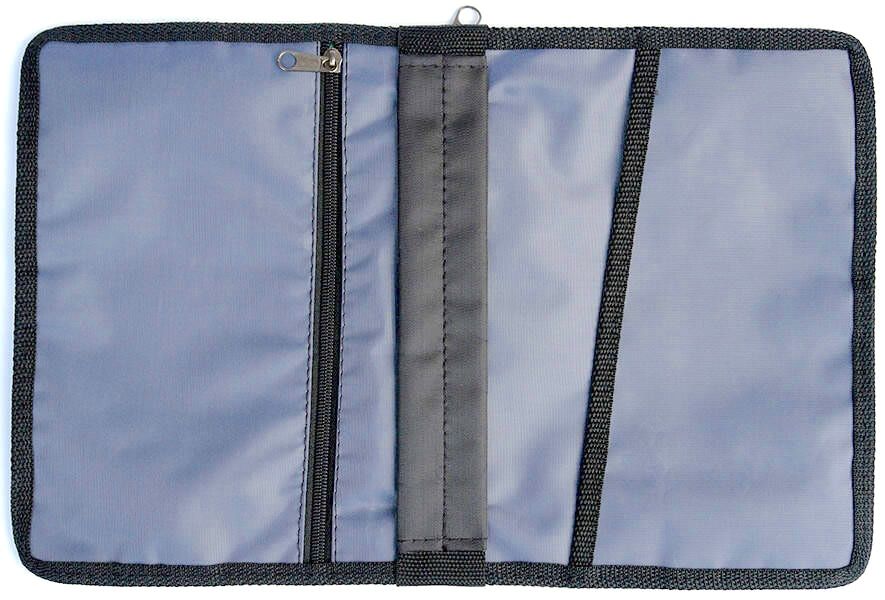 Чехол-сумка с ручкой на молнии для библии из гидронейлона цвет светло-синий, размер 14,4*22 см.  Для библии 051-053 формата (14х20см)
