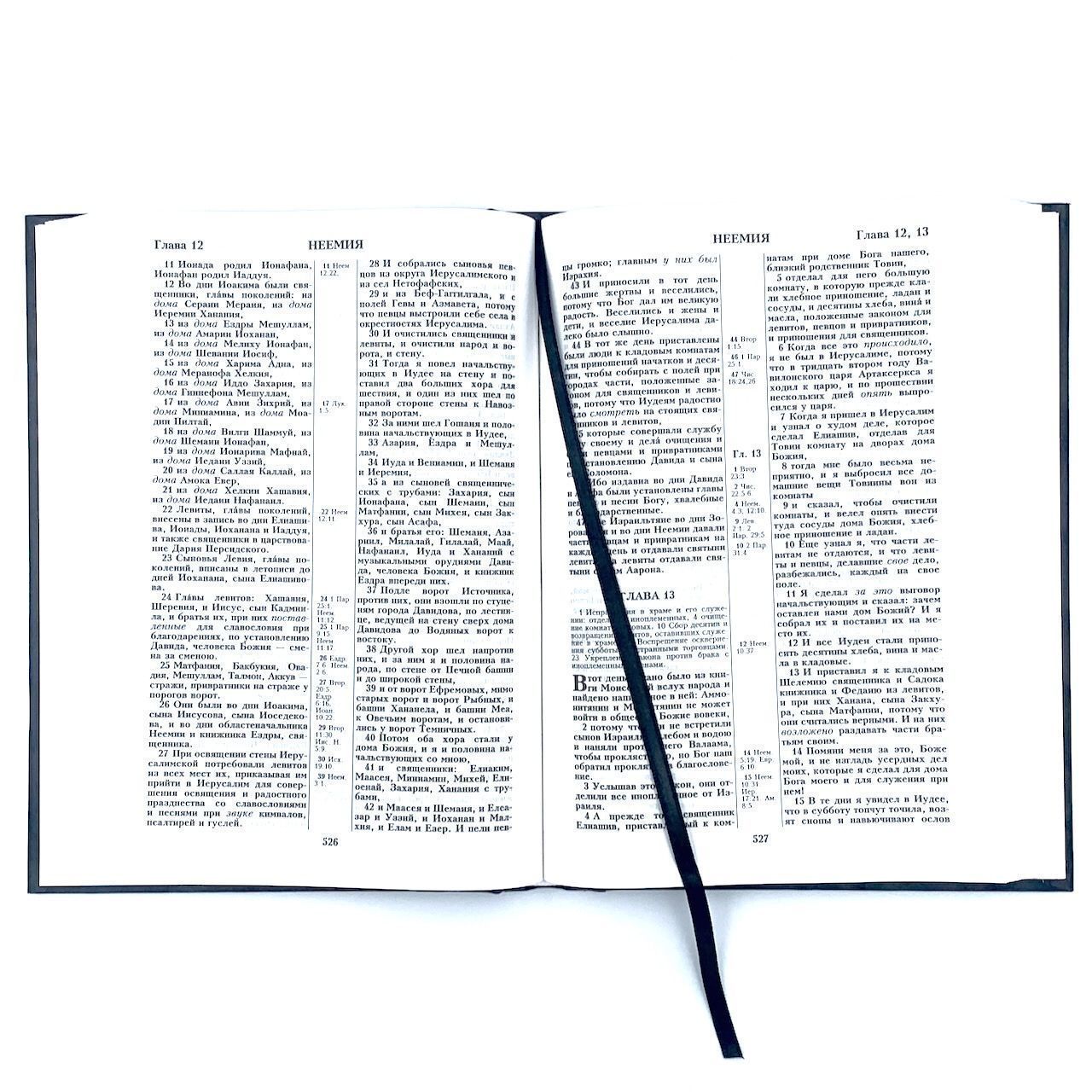 Библия 076  дизайн "колос", твердый переплет,  цвет черный, размер 170x240 мм, параллельные места по центру страницы, крупный шрифт 14-16 кегель, синодальный перевод