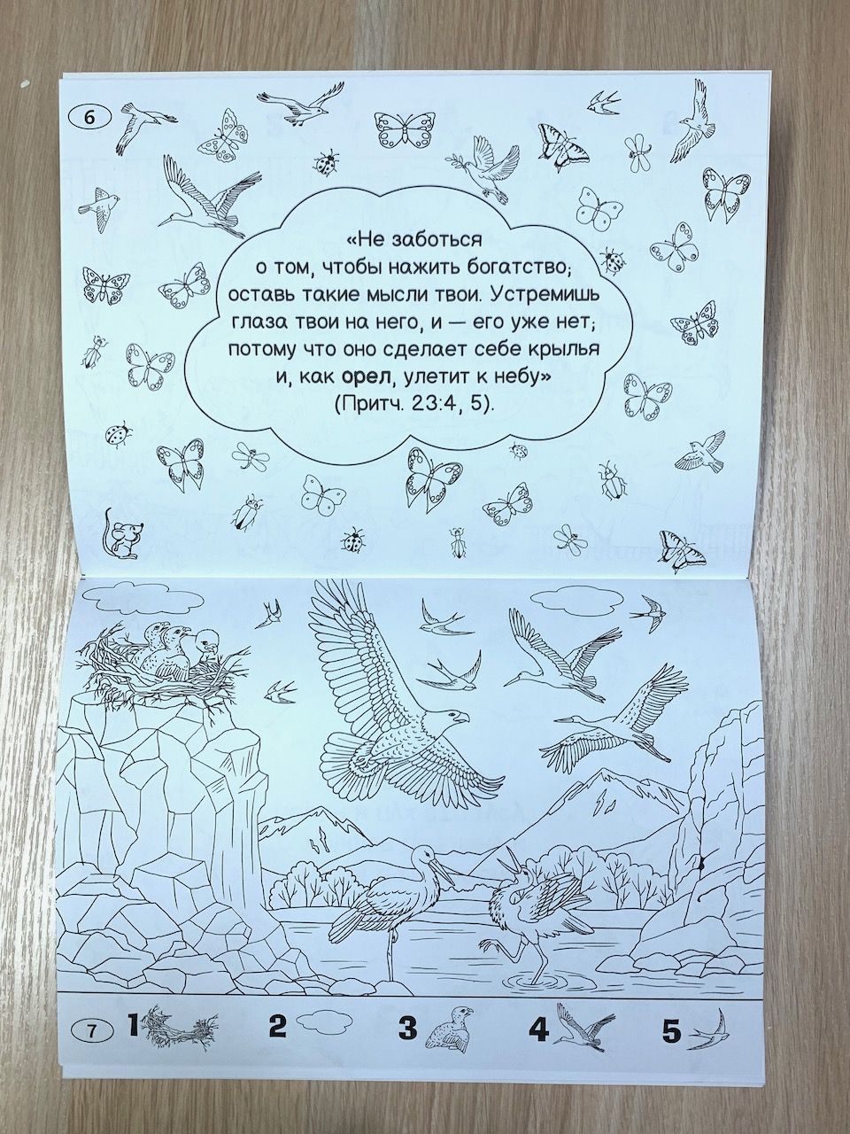 Животные и птицы в библии (книжка-раскраска). Серия раскрасок "Чудеса творения"