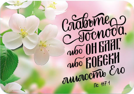 Календарь карманный на 2026 год "Славьте Господа ибо Он благ, ибо вовек милость Его!" Пс 117:1